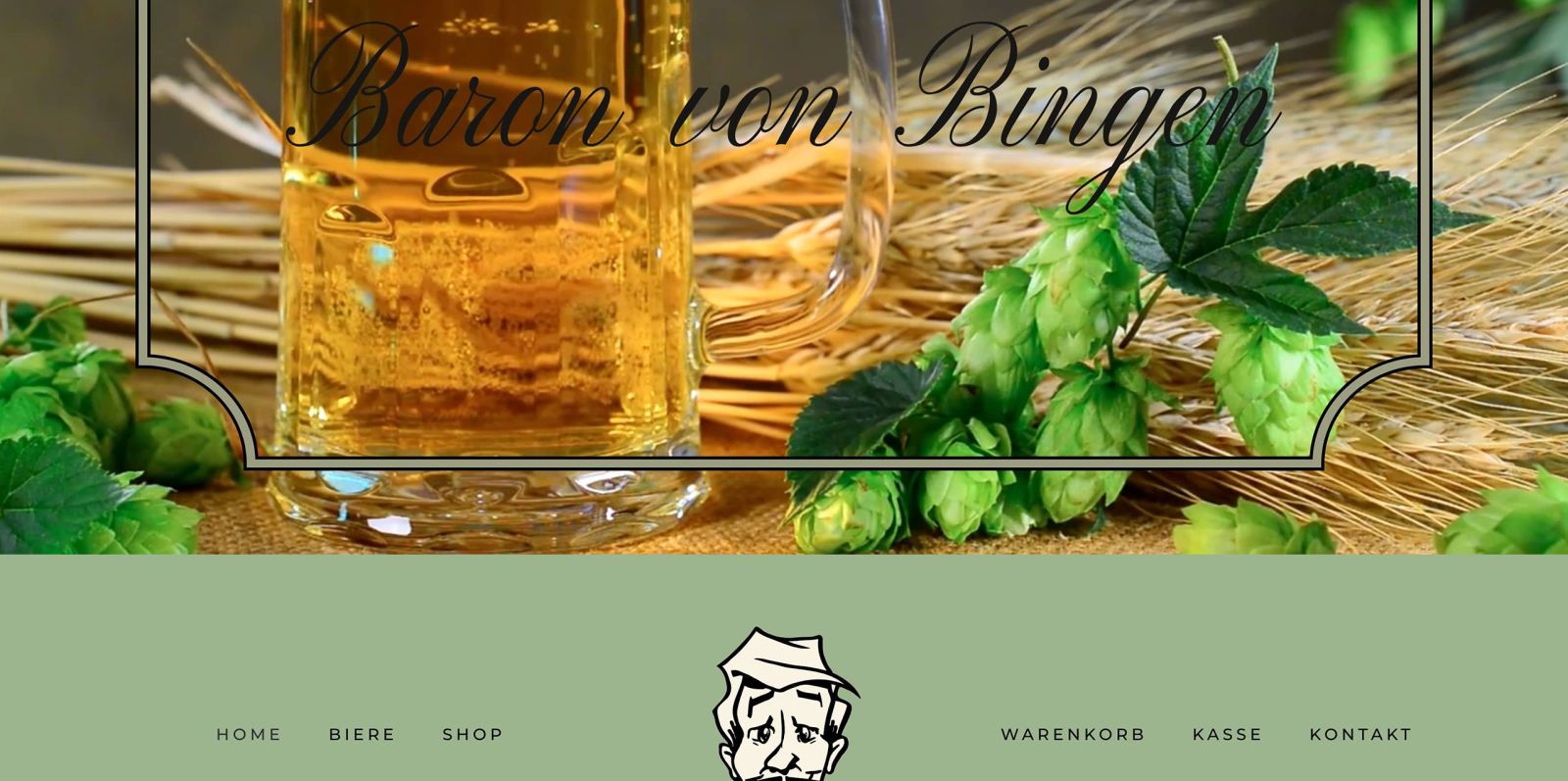 Bild der Webseite Baron von Bingen Bier 
